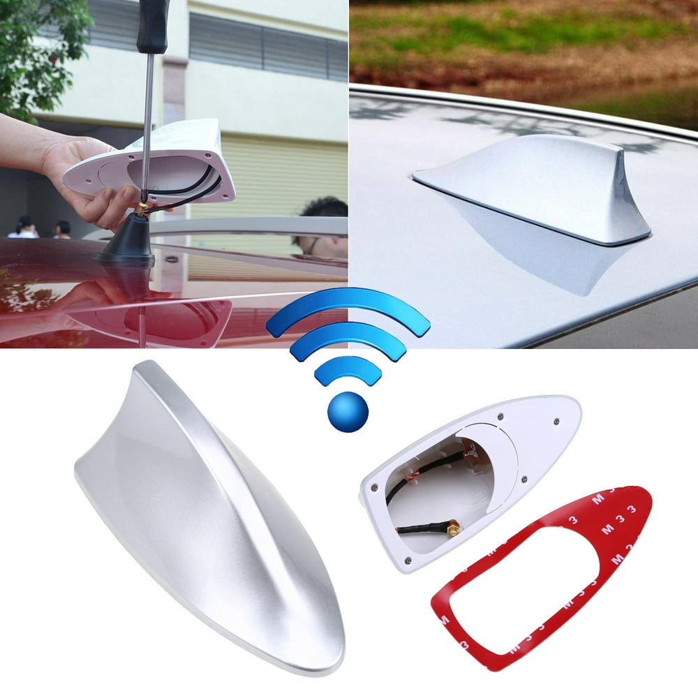 Universal Shark Fin Car Antenna AM/FM Radio Signal Roof Aerial for Auto
