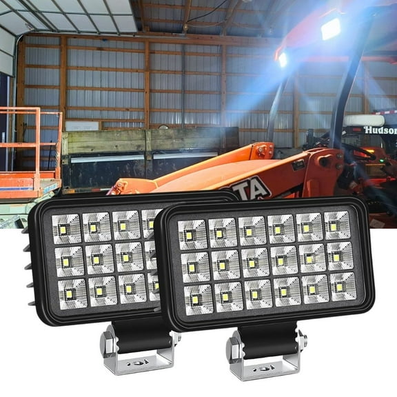 Nilight 4.4inch Square Utility Led Work Light W/Integrated Toggle Switch, 2Pcs 36W 150° Flood Lamp for Offroad Heavy Equipment Vehicles Truck Tractor Golf Cart Boat ATV UTV