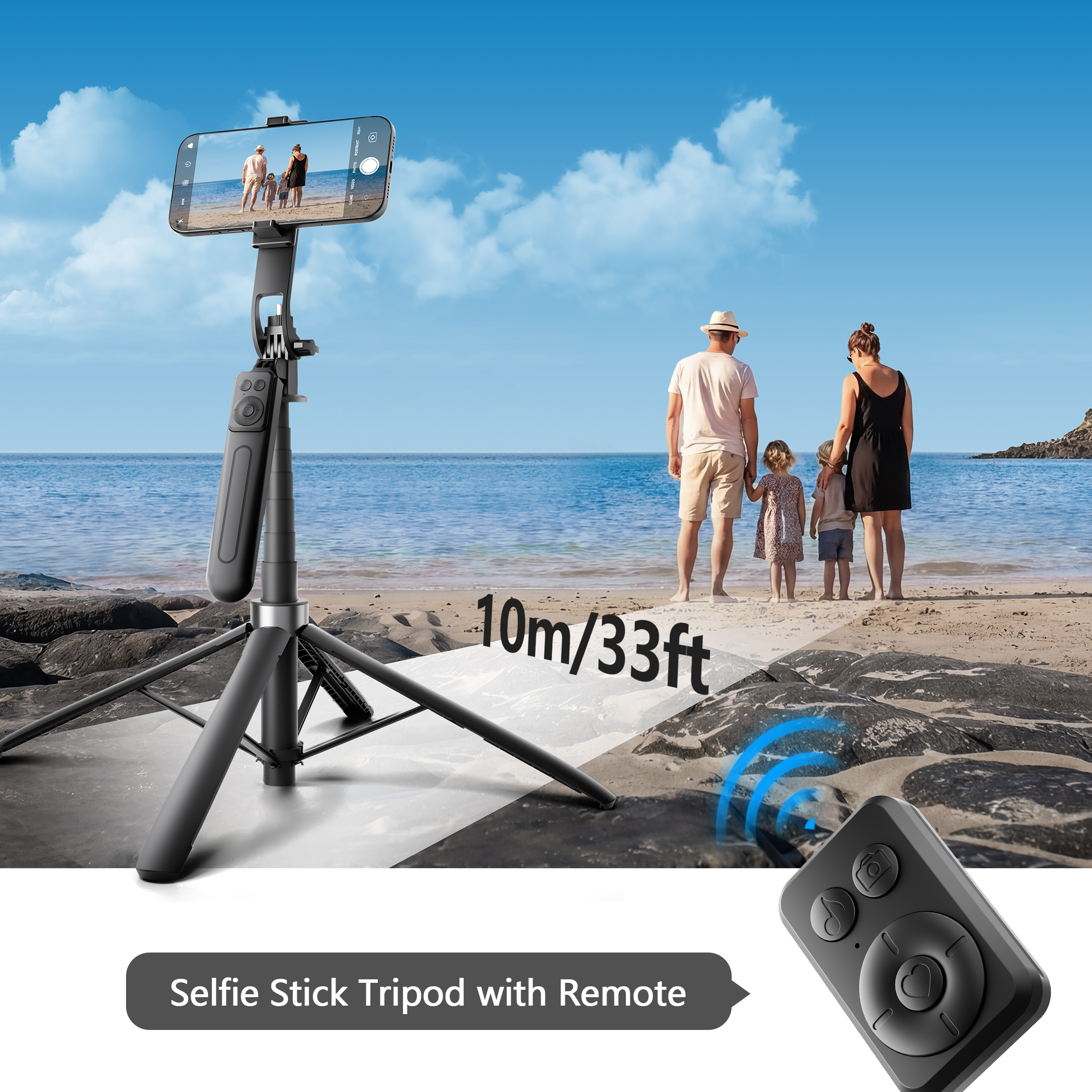 COSJM 71" Tripod with Phone Holder and Remote Control photo 6