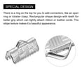 thumbnail image 5 of 200Pack Ribbon End Crimp Clamps, 13mm Stripe Texture Pinch Cord End Clasps, Silver White, 5 of 6