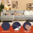 thumbnail image 3 of Cinta de Parches de Cuero Uxcell para Muebles, Kit de Reparación de Cuero Autoadhesivo de Vinilo de 3.2 x 61 pulgadas, Azul Marino, 3 of 6