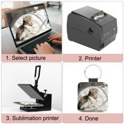 Uxcell Sublimation Blank Keychains, 12Pcs Square Keychain Blanks Bulk Heat Transfer Keychain, White