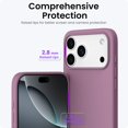 thumbnail image 4 of Compatible with iPhone 17 Pro Max Case,Slim Liquid Silicone 4 Layers Soft Gel Rubber Shockproof Protective Phone Case 6.9" with Anti-Scratch Microfiber Lining-Lilac Purple, 4 of 7