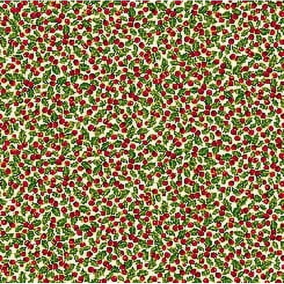 Lavish Poinsettias - Tan - Berries - QT Fabrics - 28942-E - 016542324559