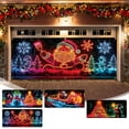 thumbnail image 7 of DAMAI Christmas Garage Door Cover Fluorescent Christmas Door Cover Large Garage Door Xmas Cover, 13x6 ft UV-Reactive Glow in Dark Banner with Santa & Elf, Outdoor Indoor Holiday Party Backdrop, 7 of 7