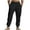 Black, variant on HomeGardon Cargo Pants for Men Men Casual Fashion Breathable Exercise Draw Rope Waist Multiple Pockets Zipper Cargo Pants Bind The Feet Pants,S-XXXL