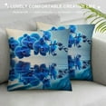 thumbnail image 3 of Leisuo Pillow Cover Soft Square Short Plush Cushion Covers, Flower Lake Pillowcase for Sofa Couch Bed Chair Home Decor, 3 of 5