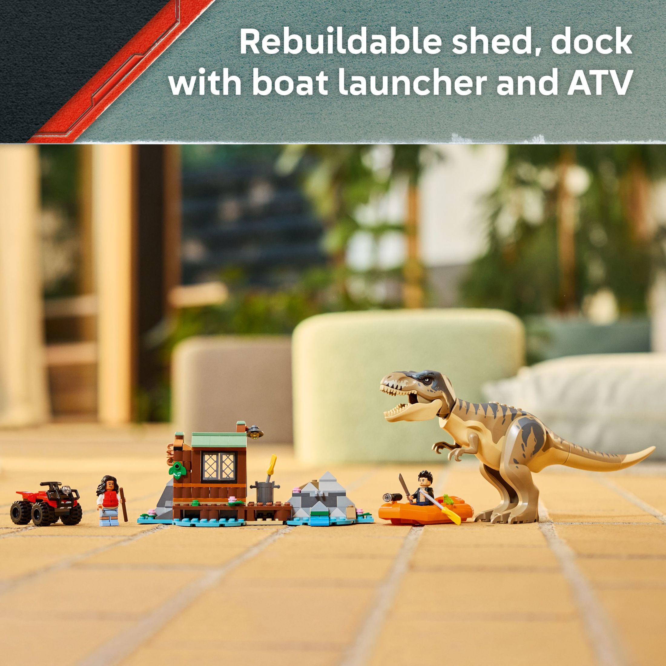 LEGO Jurassic World Escape del Río del T. rex - Juguete de Dinosaurio para Niños, Niñas, Mayores de 5-7 Años - Barco de Juguete de Jurassic World y Minifiguras LEGO - Regalo Creativo de Dinosaurio para Fans de Películas - 76975 4
