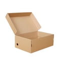 thumbnail image 2 of Caja de zapatos, caja de papel, lote pequeño, caja de zapatos de papel kraft, caja de almacenamiento de embalaje exprés corrugado con solapa plegable, 2 of 4