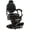 Black, variant on BarberPub Heavy Duty Vintage Barber Chair, Salon Chair with Metal Frame