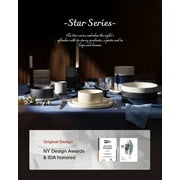 Famiware Star 8.1 Pasta Bowls, Large Dinner Bowls Set of 4, Cappuccino White