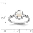 thumbnail image 3 of Sterling Silver Rhodium-plated FW Cultured Pearl & Diamond Ring, 3 of 6
