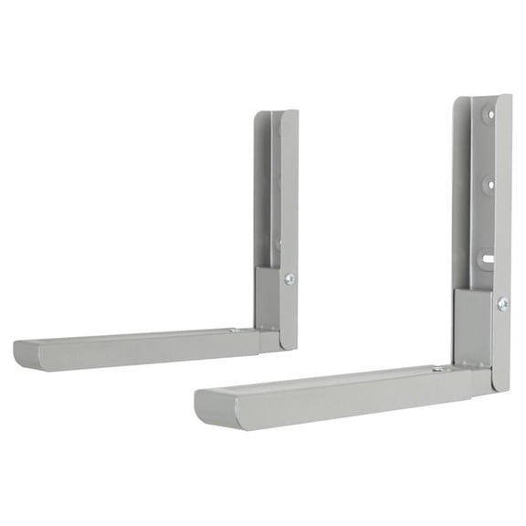 AVF EM60S-A Universal Wall-Mounted Microwave Brackets (Set of 2) - Silver