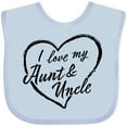 thumbnail image 3 of Inktastic I Love My Aunt and Uncle in Black Chalk Heart Boys or Girls Baby Bib, 3 of 4