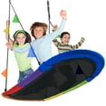 thumbnail image 4 of Sorbus Saucer Swing Surf Mat for Backyard Playground Oval Platform - Fits 3 Kids, 4 of 11