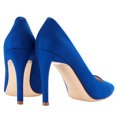 thumbnail image 4 of JENN ARDOR Women's High Heels 4 inches Blue High Heels Bowknot Wedding High Heel Pointed Toe Pumps, 4 of 6