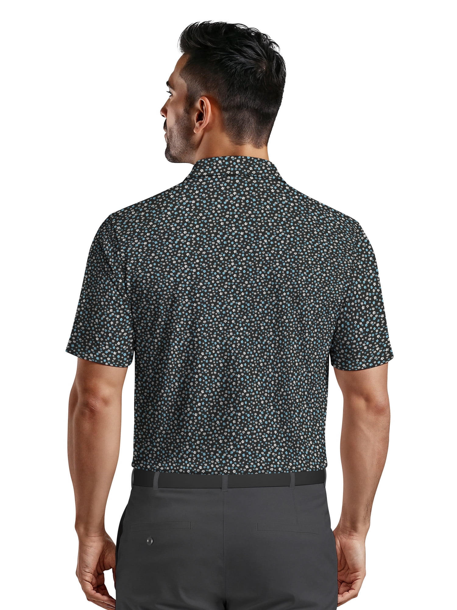 Ben Hogan Men's & Big Men's Performance Confetti Floral Polo Short Sleeve Polo Shirt, up to 5XL