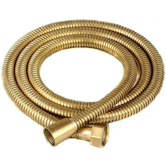Gold Bright 1.5M 2M 3M ExtLong Shower Hose for Handheld Shower Head Stainless Steel Pipe Brass nut Thickening,Gold,1.5M