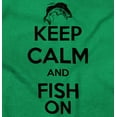 thumbnail image 2 of Keep Calm Fish On Fishing Enthusiast Men's Big & Tall Crewneck Graphic Tee Brisco Brands 3X, 2 of 5