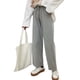 thumbnail image 3 of Pantalones deportivos Mujer Pantalón largo holgado informal de cintura alta con pierna ancha, Gris, M Eigraketly AP001468-01B, 3 of 7