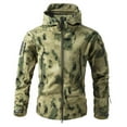 thumbnail image 2 of Nestiefly Men's Camouflage Jacket Full-Zip Waterproof Softshell Fleece Lined Winter Coats Hooded Military Windbreaker Jackets with Pocket 2026 Earthy Yellow M, 2 of 4