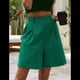 thumbnail image 4 of Pantalones Cortos de Verano para Mujer, con Cintura Elástica, Pierna y Hasta la Rodilla, con Bolsillos, Color Verde XXL, 4 of 9