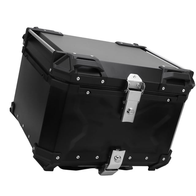 Baúl Superior Para Motocicleta, Bolsa Trasera De Aluminio 55 L Con Cerradura Seguridad, Estuche Impermeable Para Almacenamiento Viaje El Maletero La Motocicleta Para Equipaje