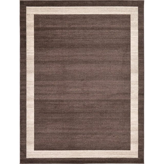 Unique Loom Tapis de Zone de Conception Tonale Del Mar 9' x 12' Rectangle Marron/ivoire