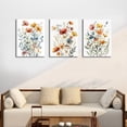 thumbnail image 4 of Watercolor Flowers Bathroom Canvas Wall Art, Colorful Wildflower Wall Decor Poster Prints Botanical Artwork for Living Room Bedroom Bathroom Farmhouse Decor, 4 of 6