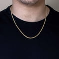 thumbnail image 4 of Gold Plated 925 Sterling Silver Miami Cuban 080 Chain Link 2.6mm Made in Italy 16" Jewelry Female, 4 of 5