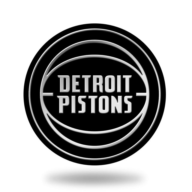 Rico Industries Nba Detroit Pistons - Adhesivo 3D Con Acabado Cromado