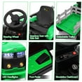 thumbnail image 3 of Jojoka 12V Kids Ride on Tractor with Trailer & Remote Control, Battery Powered Electric Ride on Toys wtih 35W*2 Motors, Spring Suspension, 6 Wheels, 3 Speed, LED Lights, Bluetooth, Music, Green, 3 of 6