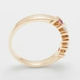 thumbnail image 3 of LBG British Made 9k Rose Gold Natural Pink Tourmaline & Cubic Zirconia Womens Eternity Ring - 33 size options - Sizes 4 to 12 Available, 3 of 6