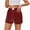 Watermelon Red, variant on Inleife Womens Casual Plaid Prints Shorts Summer Elastic Waist Comfortable Pocket Pants Pant Pockets Button Shorts