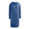 thumbnail image 4 of Puntoco Plus Size Coat Clearance Women Hood Cardigan Large Size Sweater Pocket Single Breasted Long Sleeves Coat Blue 4(S), 4 of 5