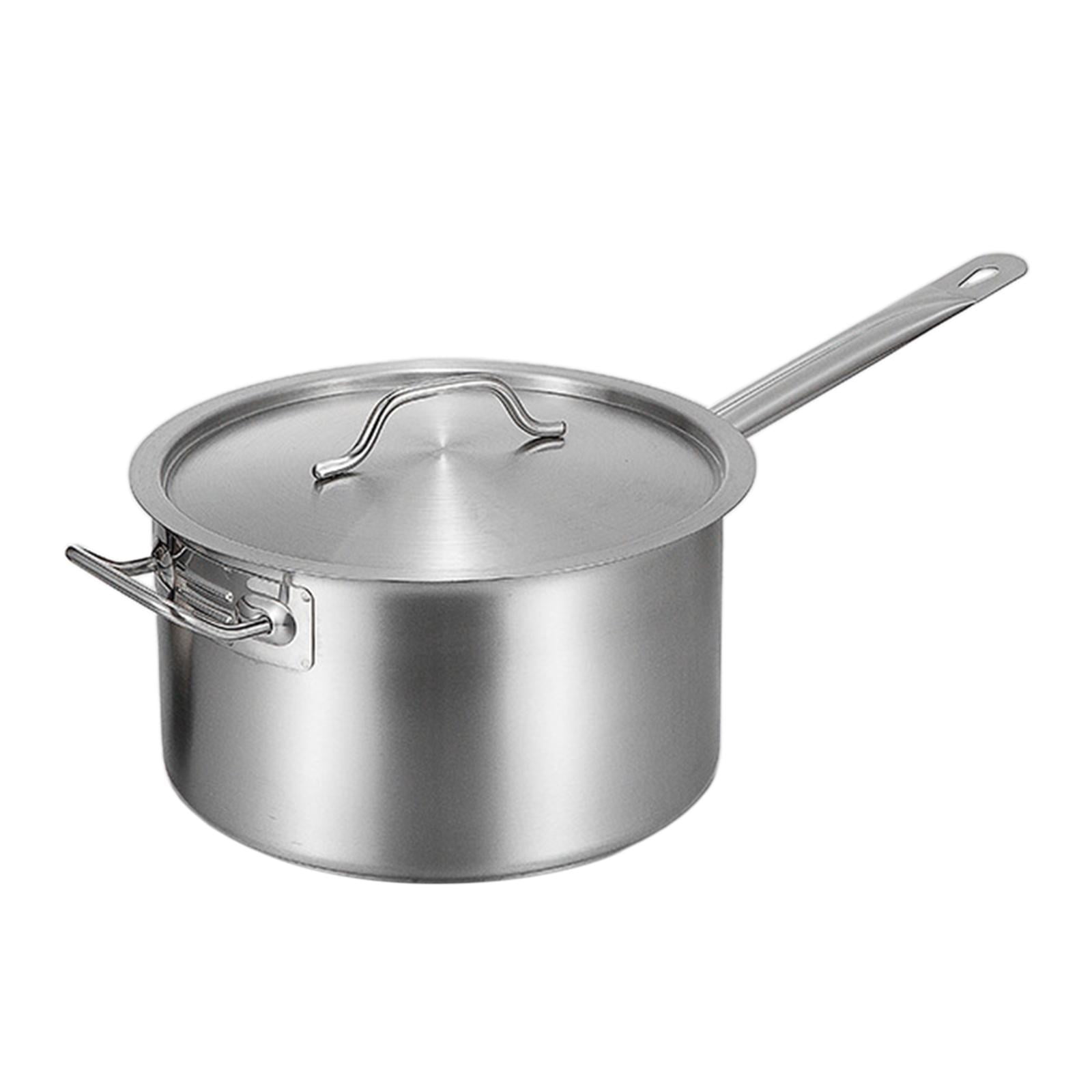 Stainless Steel Saucepan with Lid, Sauce Cooking Pot Milk Pan Professional  Small Sauce Pan with Egg Steamer Rack for Kitchen Steaming Food