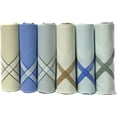 thumbnail image 1 of Royal Mart 06 Men's Cotton Handkerchief Set - 15+ inches, Light Striped, Multi-Color Handkerchief, 1 of 5