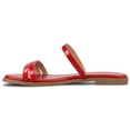 thumbnail image 2 of Journee Womens Brisa Multi Strap Slip On Flat Sandals, 2 of 9