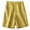 Yellow, variant on Joernso Women Summer Shorts Pocket Breathable Solid Color Straight Knee Length Daily Wear Loose High Waist Wide Leg Lady Shorts Female Clothes
