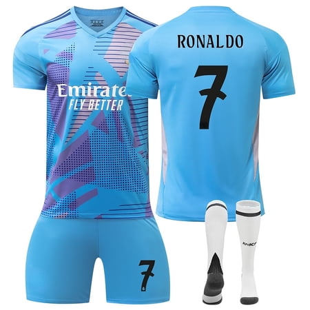 24/25 Soccer Activewear No.7 Ronaldo Fans Training Football Jerseys Kits For Kids And Adult