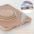 thumbnail image 6 of ELEHOLD Case for Apple iPad Air 11 (2024), Portable Hybrid Shockproof iPad Case with Pencil Holder & Hanging Ring Handle Rotatable Kickstand,Latte, 6 of 11