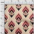 thumbnail image 2 of oneOone Cotton Poplin Twill Light Beige Fabric Asian Ikat Sewing Fabric By The Yard Printed Diy Clothing Sewing Supplies 56 Inch Wide, 2 of 4