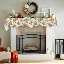 Christmas Holiday Fireplace Mantel Scarf | Painted | Mantle Runner