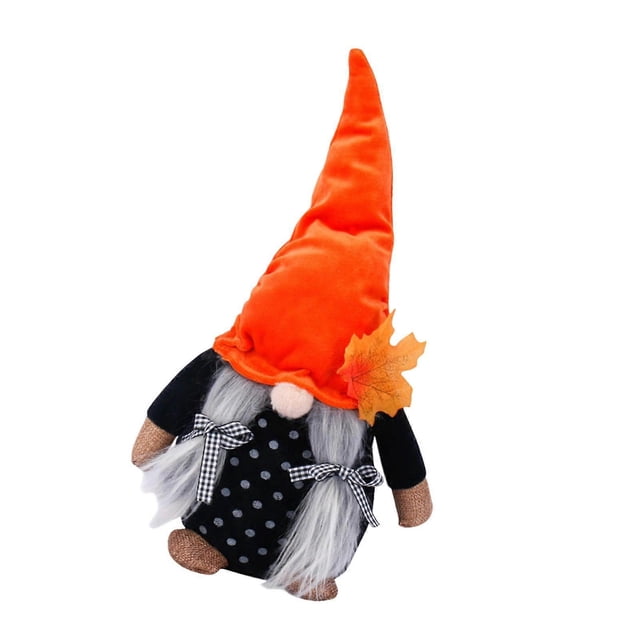 Autumn Holiday Plush Gnomes Figure Plush Fabric Thanksgiving Harvest Halloween Table Centerpieces Decorative Accent Multicolor