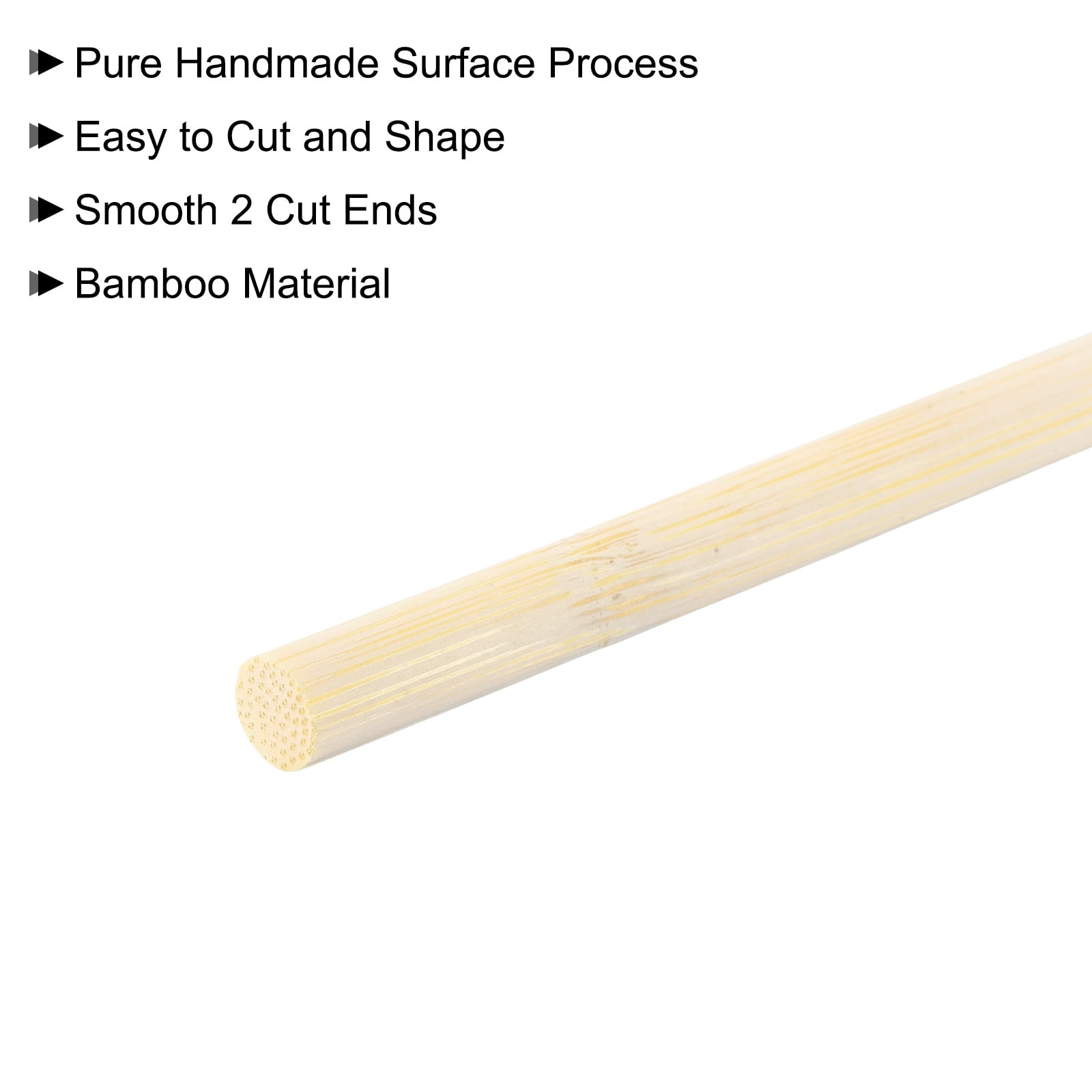Uxcell Wooden Dowel Rods, 3/8 x 20 Inch Round Dowel Rod Wood Sticks Bamboo Stick for Arts Crafts Photo Booth Props DIY Building Model, 50 Pack