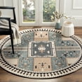 thumbnail image 3 of SAFAVIEH Classic Vintage Seanna Geometric Bordered Cotton Area Rug, Slate/Beige, 3' x 5', 3 of 10