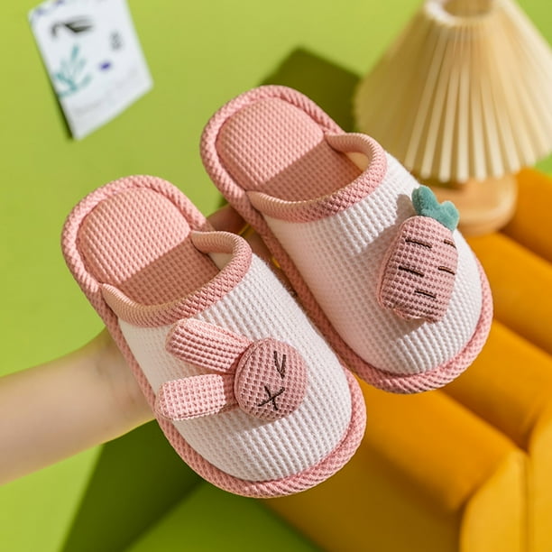 ZMHEGW Kids Shoes House Slippers Bedroom Home Slippers Cartoon Rabbit Cotton Slippers Winter Indoor Outdoor Slippers Boys Girls Toddler Slippers Toddler Slipper Little Girls Non Size 1 Slippers Walmar...