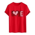thumbnail image 5 of DxhmoneyHX Valentines Day Tops for Men Love Letter Printed Graphic T Shirt Crew Neck Short Sleeve Shirts Valentine Dating Tees, 5 of 6