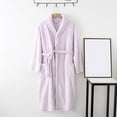 thumbnail image 2 of Aoochasliy Womens Sleepwear Plus Size Clearance Nightshirts Robes Bathrobe Lengthening Keep Warm Lapel Same Style for Men and Long Sleeve, 2 of 3