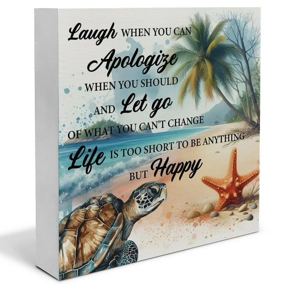 Sea Turtle Decor, Beach Decorations Funny Turtle poster Beach Room Home Decor Indoor
